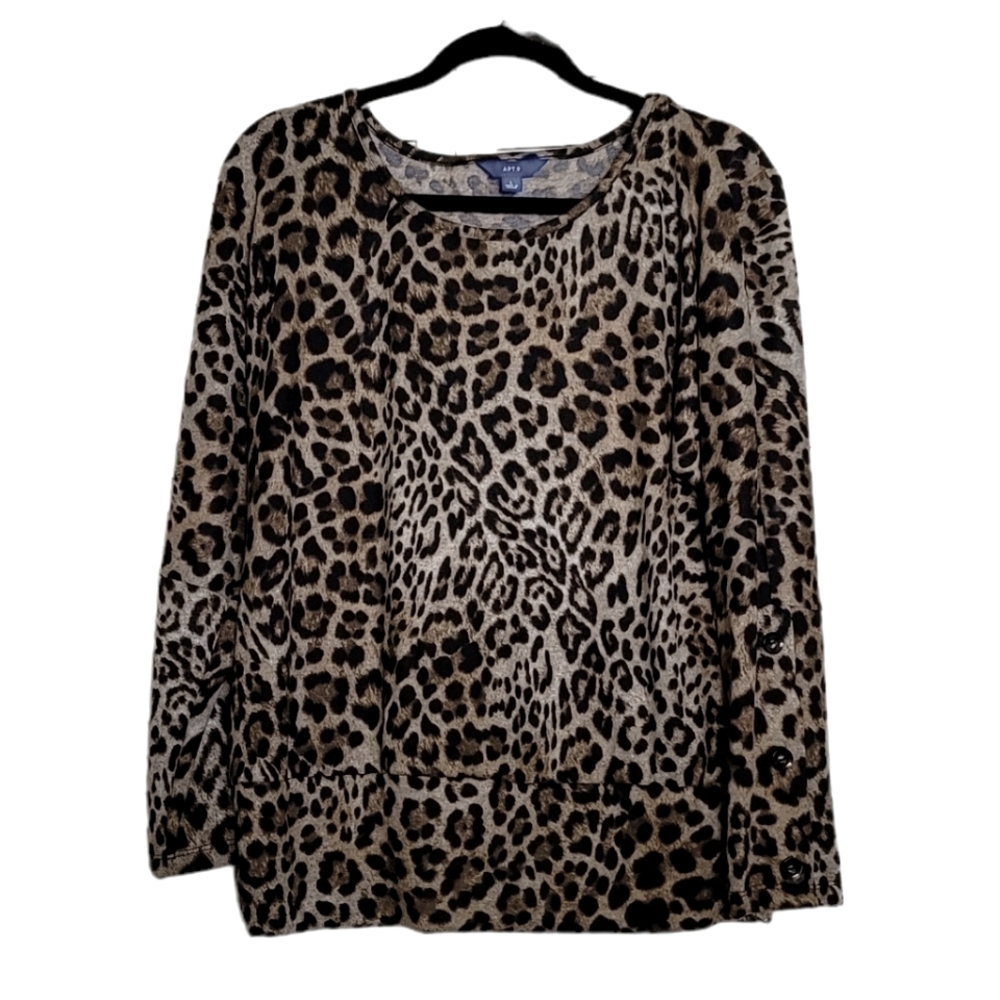 Apt.9 Sz. LG. Animal Print Knit Top